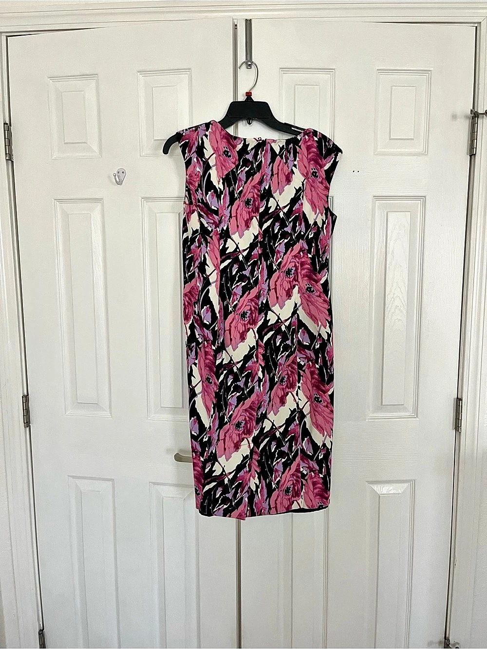 Talbots Floral Mini Dress Pink & Black Size 8